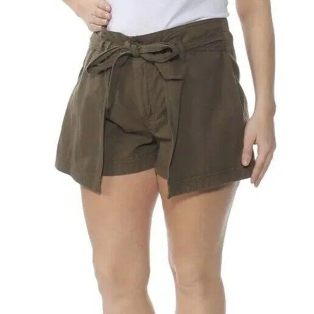 FREE PEOPLE Soul Of Sunshine Skort Short 2 Military Green 100% Cotton EUC B15
